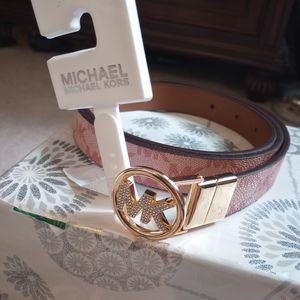 *Michael kors ladies leather reversible monogram belt each